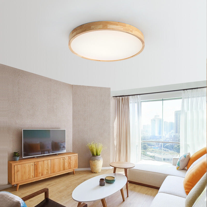 Arlo Round Wood Ceiling Light - Loonglight