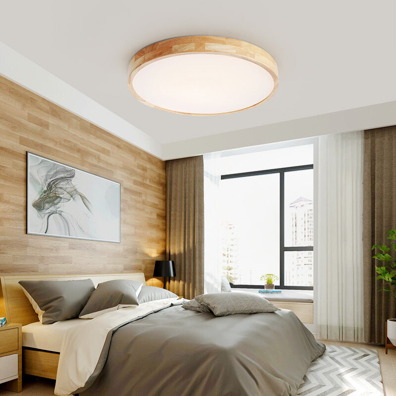 Arlo Round Wood Ceiling Light - Loonglight