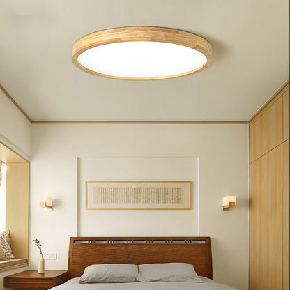 Arlo Round Wood Ceiling Light - Loonglight