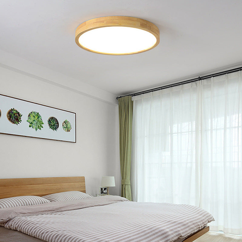 Arlo Round Wood Ceiling Light - Loonglight