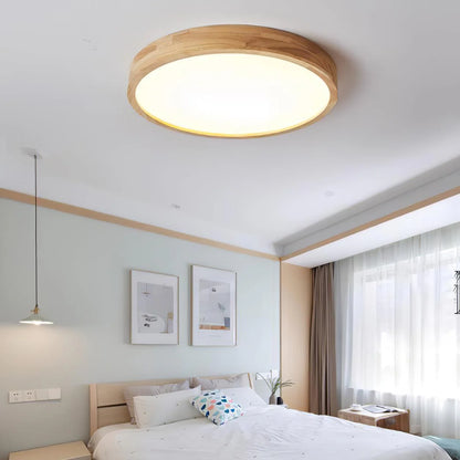 Arlo Round Wood Ceiling Light - Loonglight