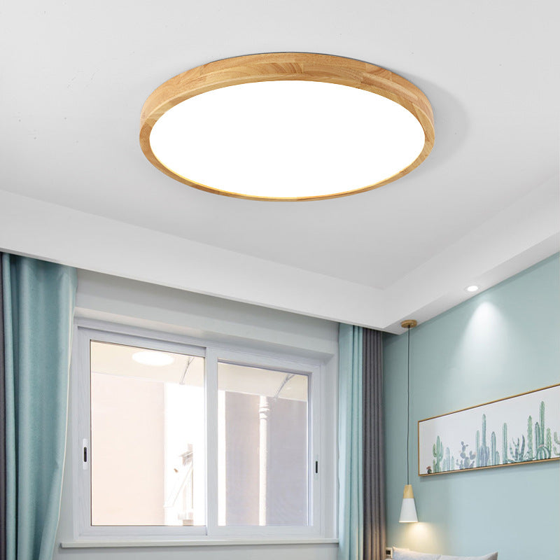 Arlo Round Wood Ceiling Light - Loonglight