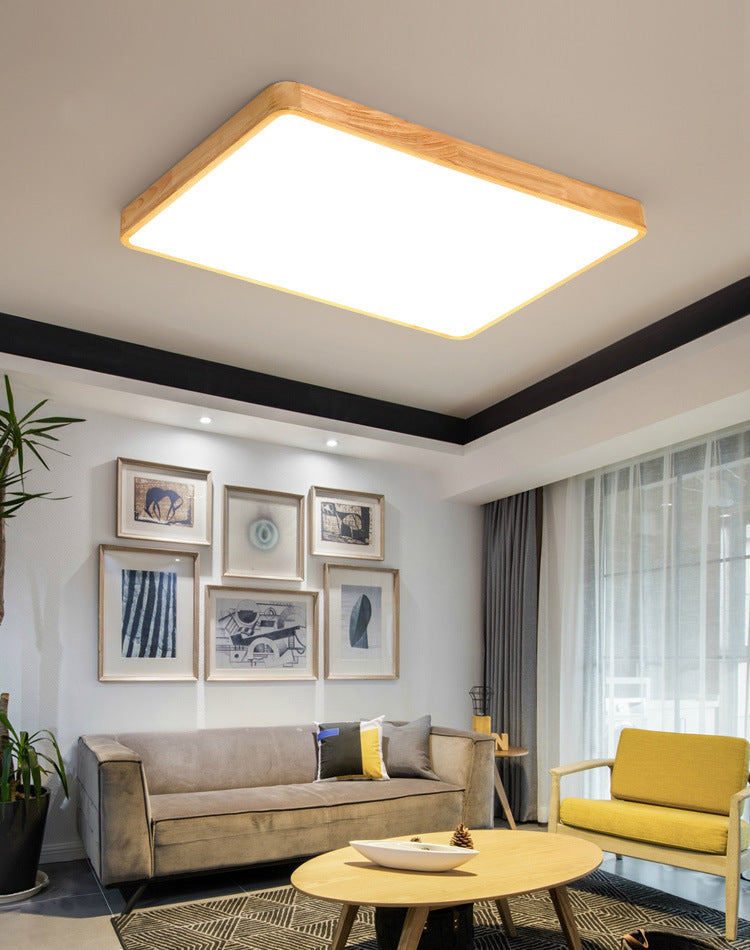 Arlo Square Wood Ceiling Light - Loonglight