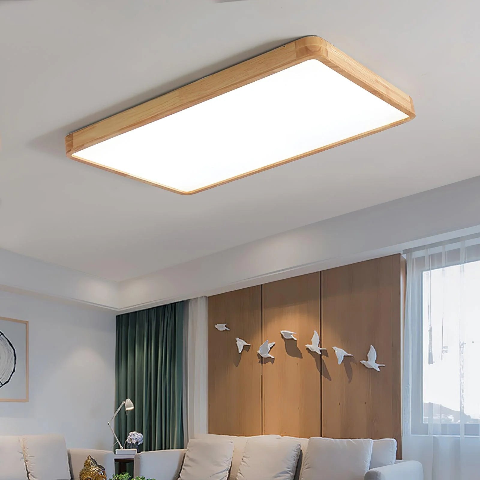 Arlo Square Wood Ceiling Light - Loonglight