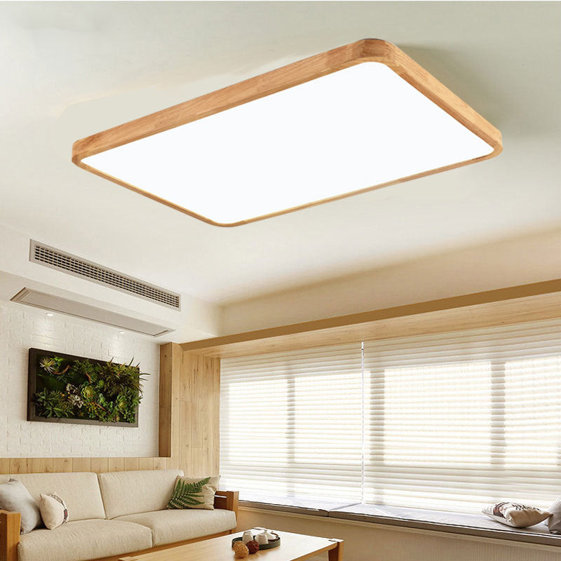 Arlo Square Wood Ceiling Light - Loonglight