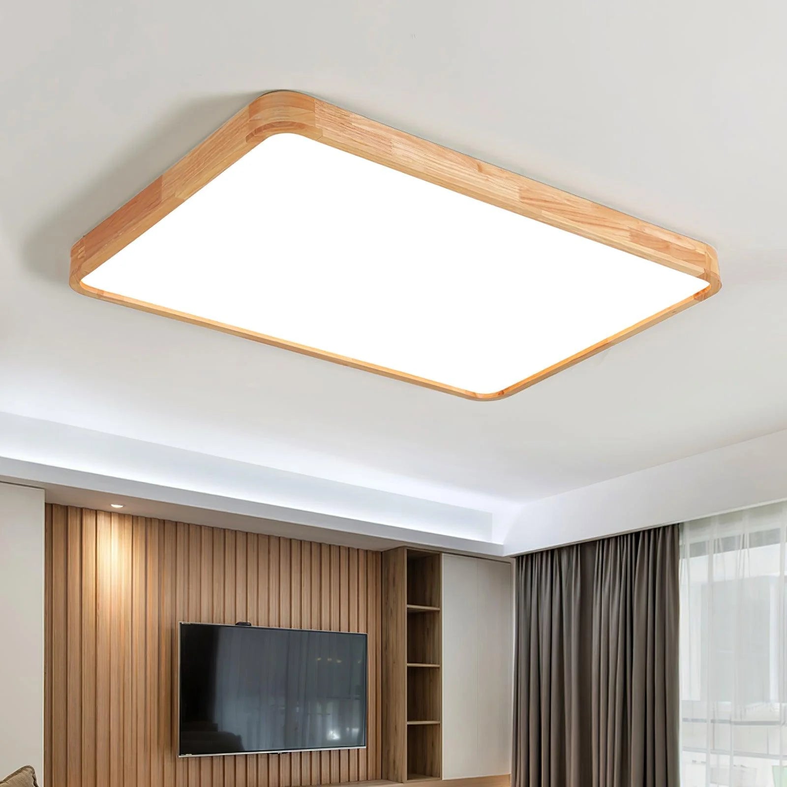 Arlo Square Wood Ceiling Light - Loonglight