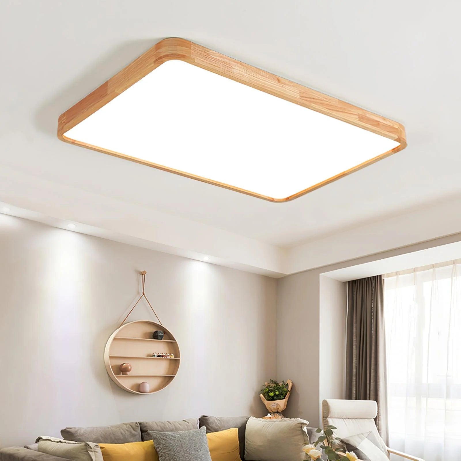 Arlo Square Wood Ceiling Light - Loonglight