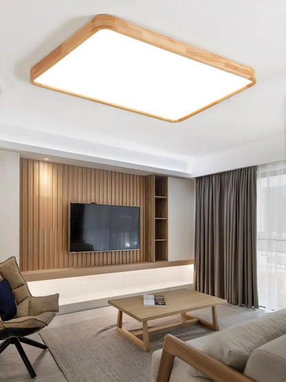 Arlo Square Wood Ceiling Light - Loonglight