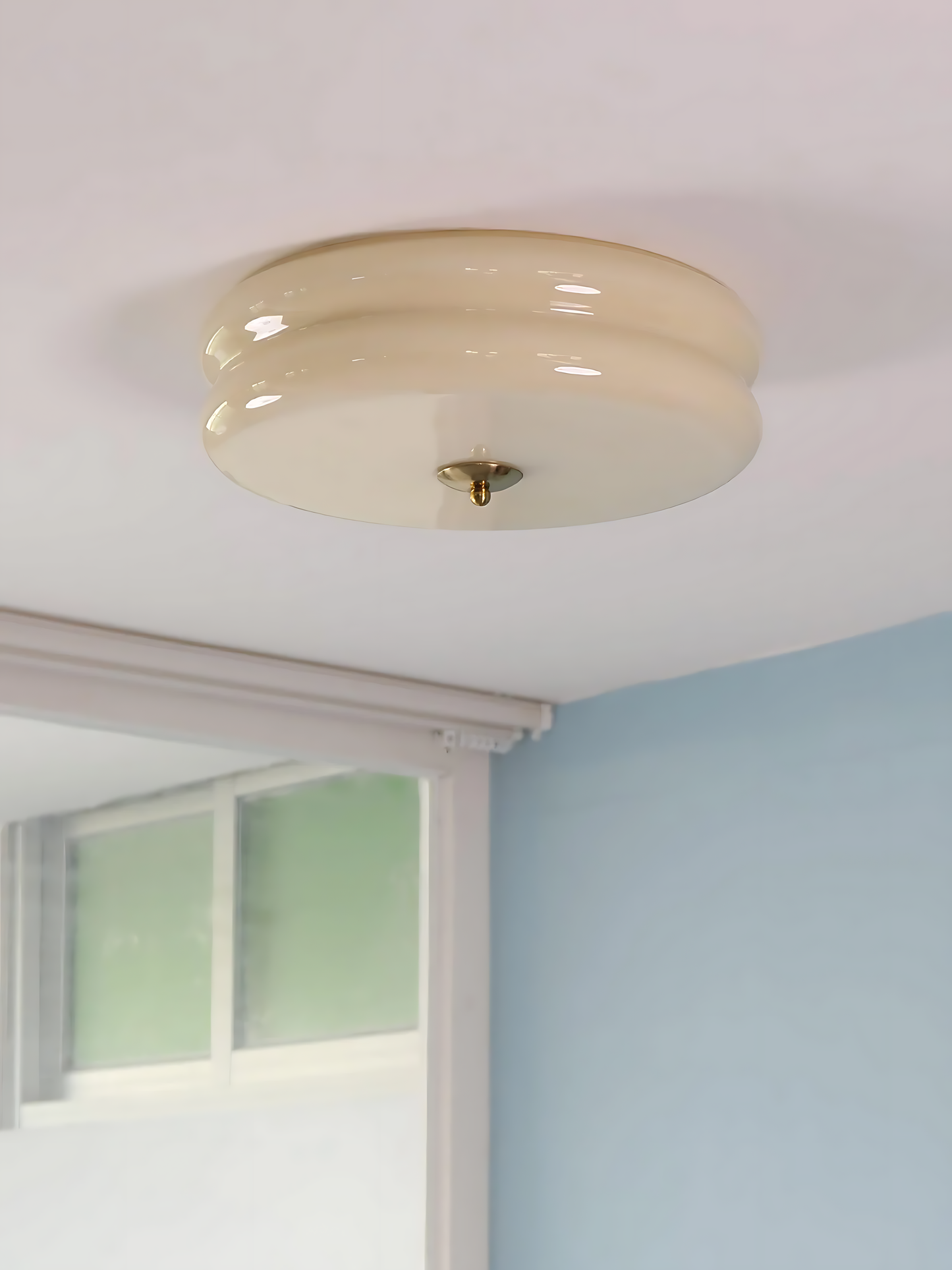 Art Deco Cream Ceiling Light