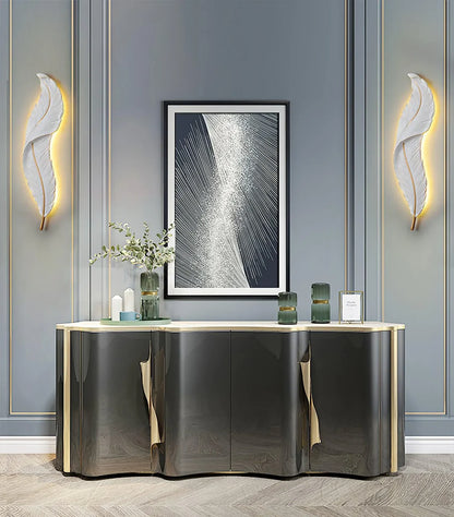 Art Deco Feather Wall Light - Loonglight