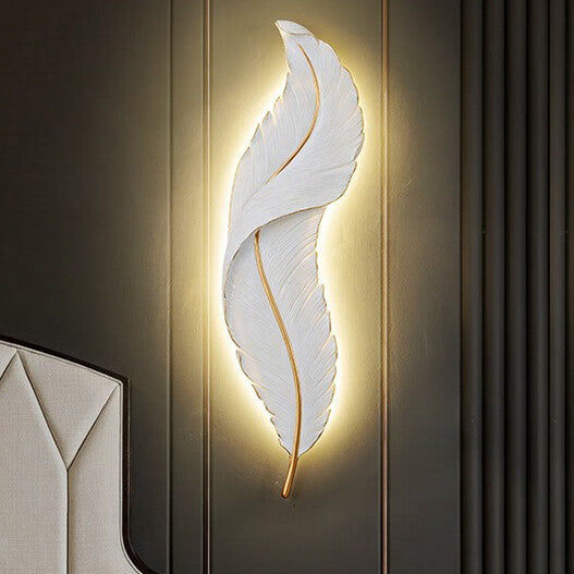 Art Deco Feather Wall Light - Loonglight