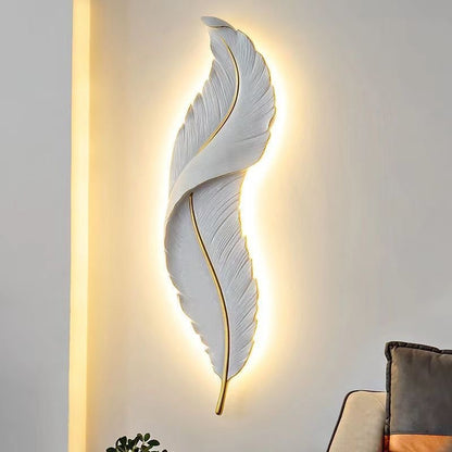 Art Deco Feather Wall Light - Loonglight