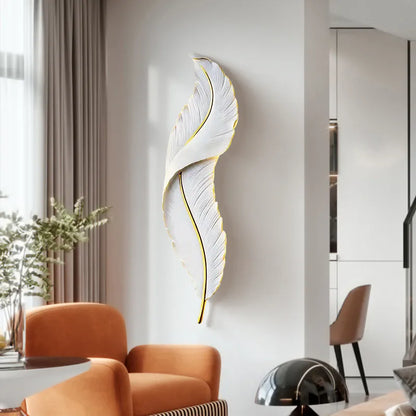 Art Deco Feather Wall Light - Loonglight