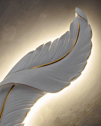 Art Deco Feather Wall Light - Loonglight