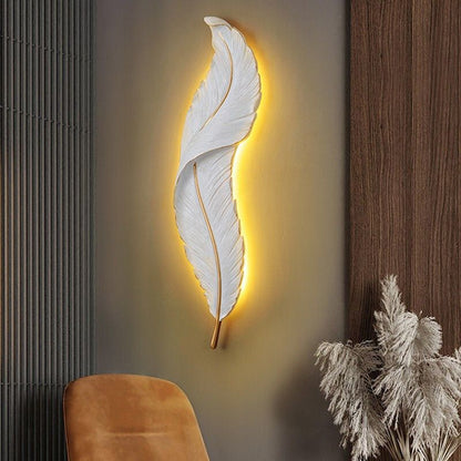 Art Deco Feather Wall Light - Loonglight