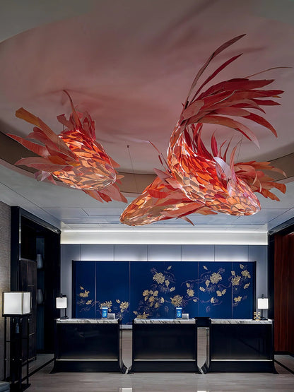 Art Fish Lantern Chandelier