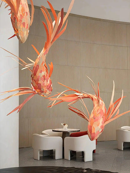 Art Fish Lantern Chandelier