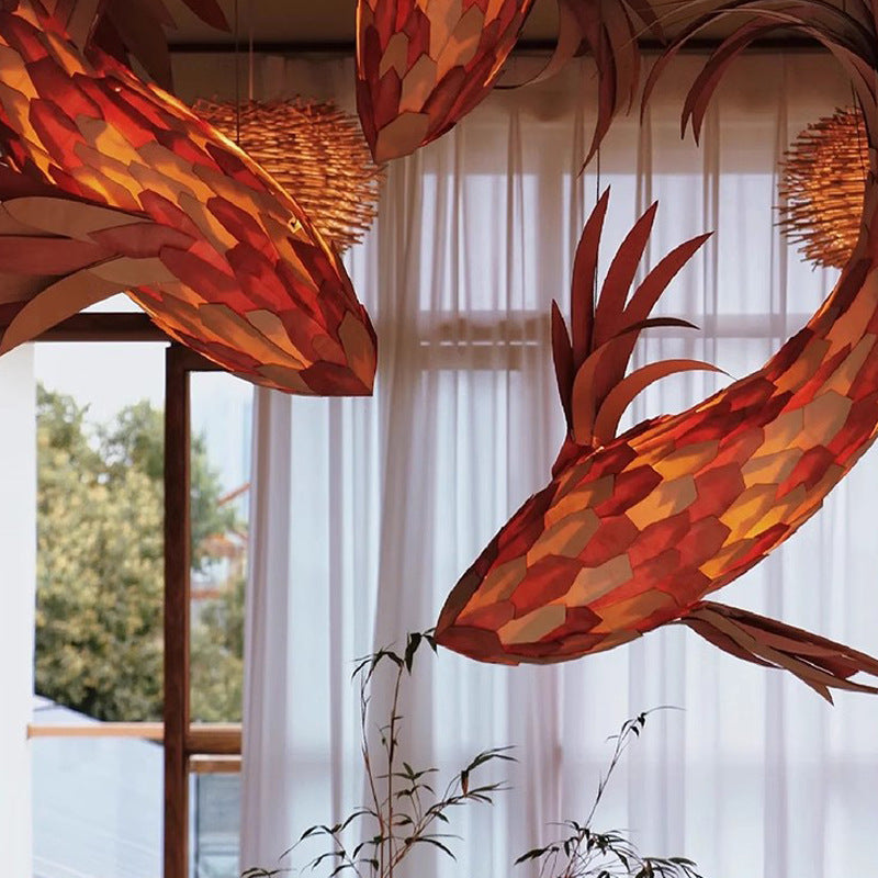 Art Fish Lantern Chandelier