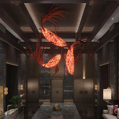 Art Fish Lantern Chandelier