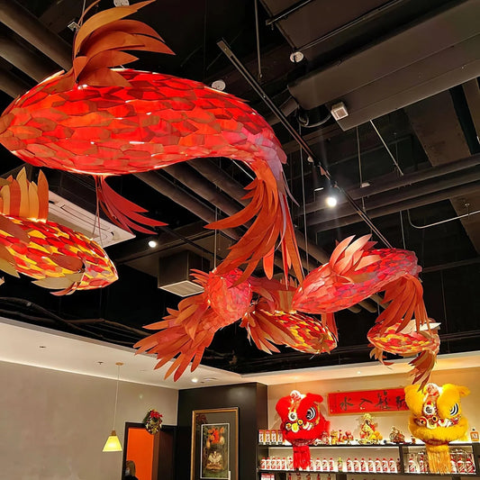 Art Fish Lantern Chandelier