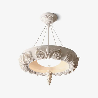 Artistic White Plaster Chandelier