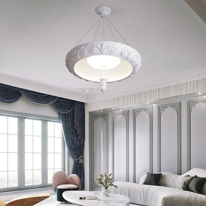 Artistic White Plaster Chandelier