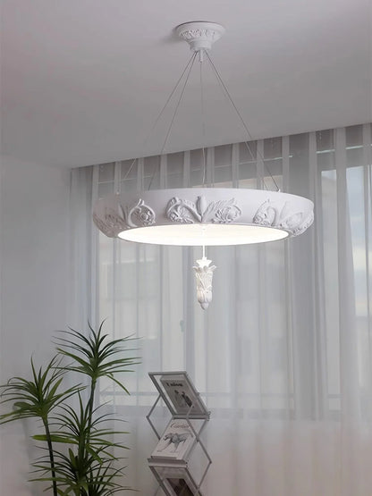 Artistic White Plaster Chandelier