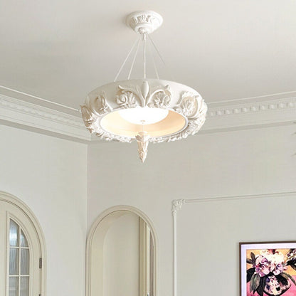 Artistic White Plaster Chandelier