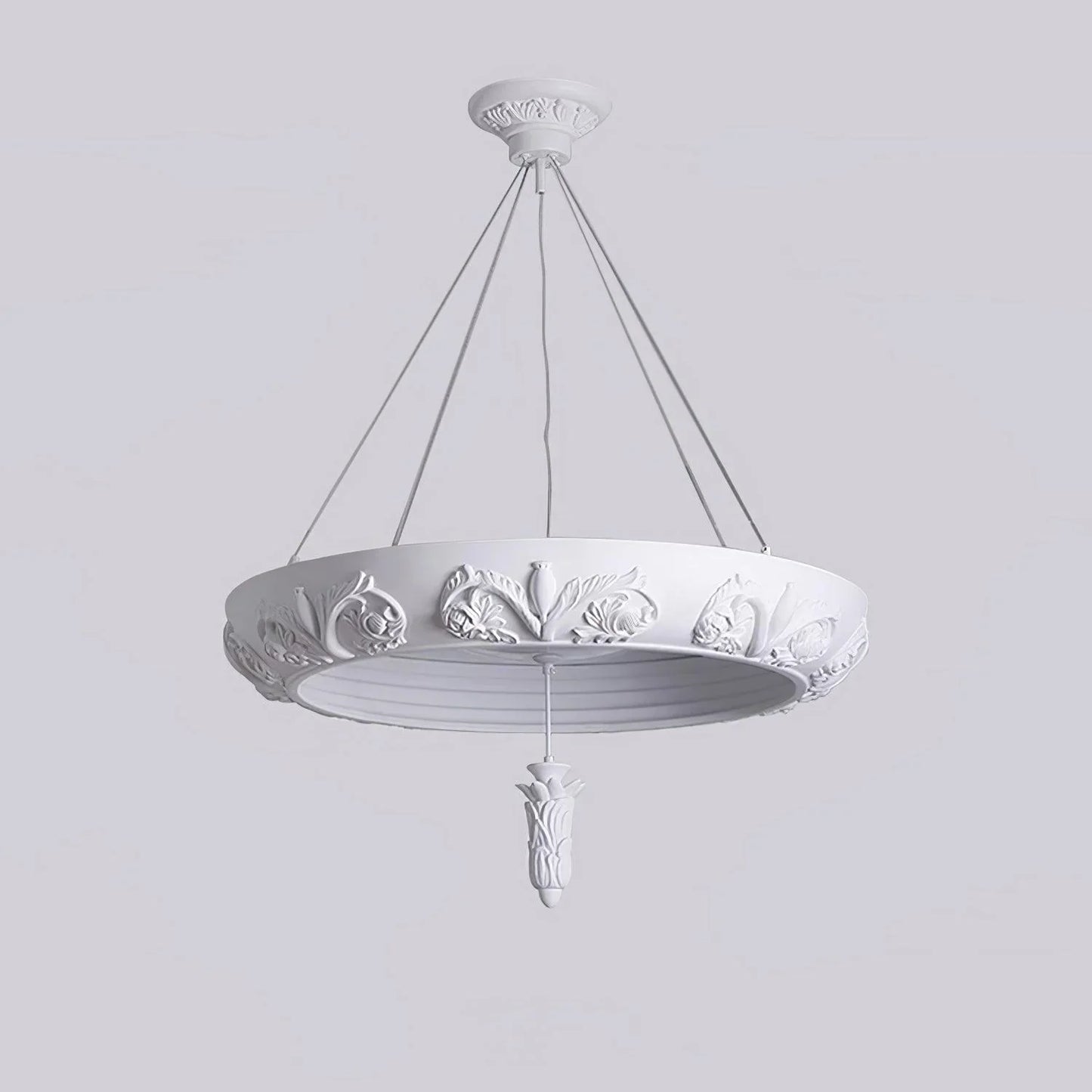 Artistic White Plaster Chandelier