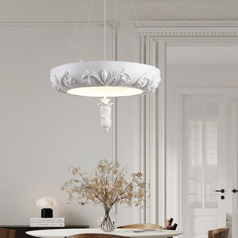 Artistic White Plaster Chandelier