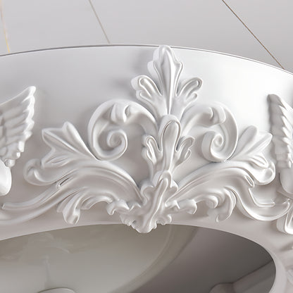 Artistic White Plaster Chandelier