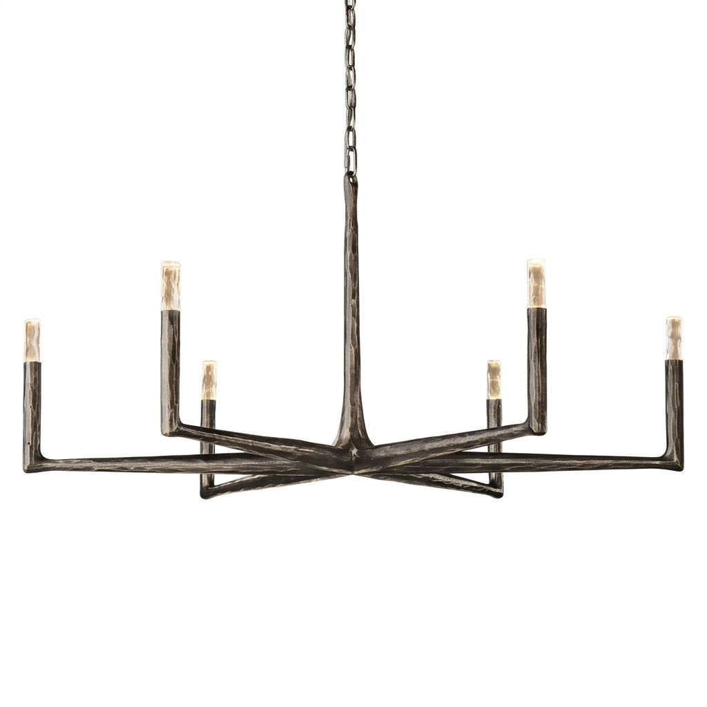 Astraea Hand-Forged Brass Chandelier