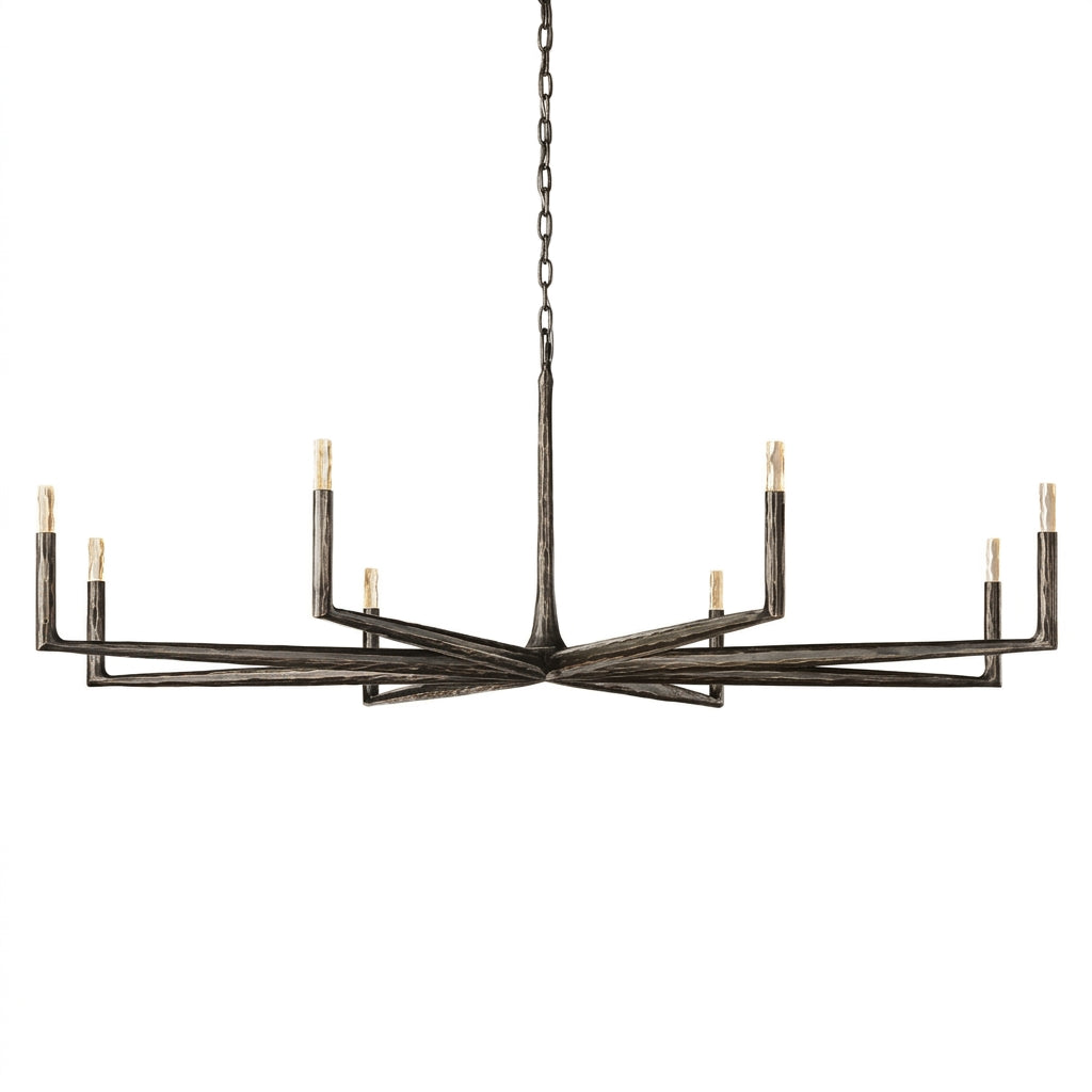 Astraea Hand-Forged Brass Chandelier