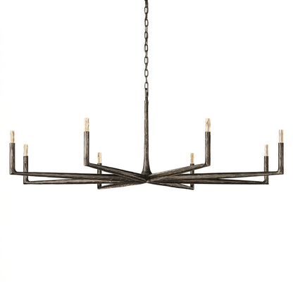 Astraea Hand-Forged Brass Chandelier