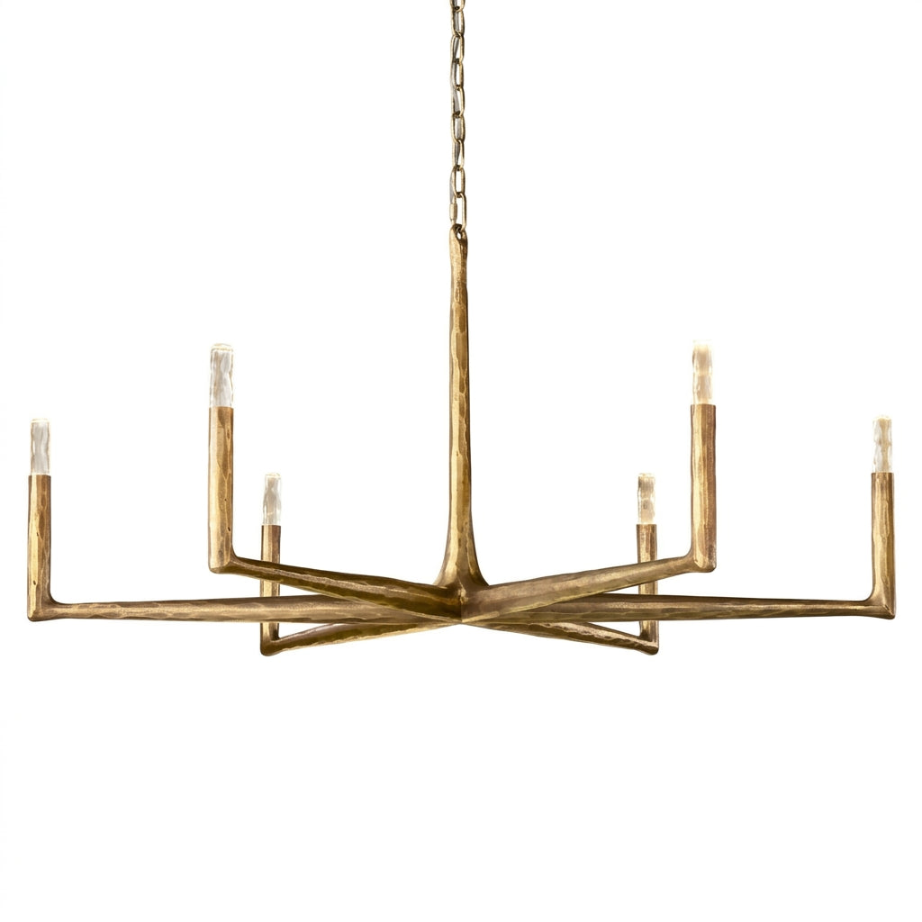 Astraea Hand-Forged Brass Chandelier