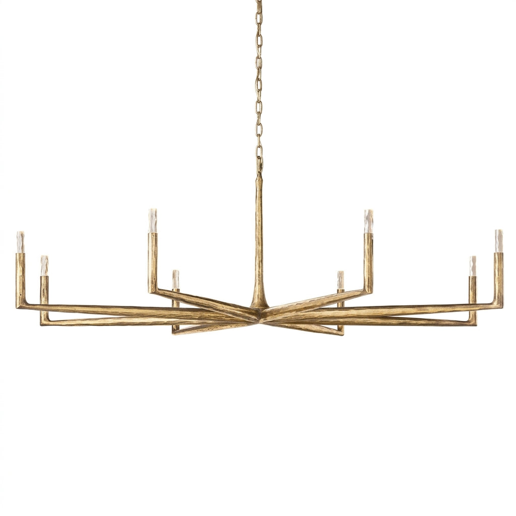 Astraea Hand-Forged Brass Chandelier