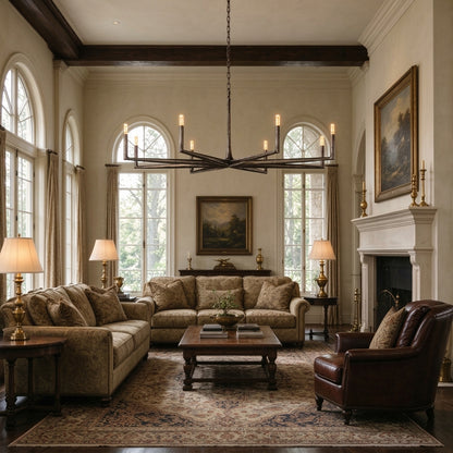 Astraea Hand-Forged Brass Chandelier