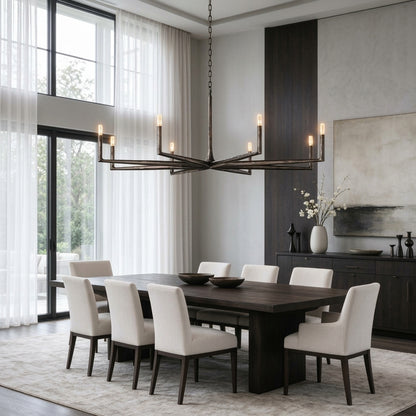 Astraea Hand-Forged Brass Chandelier