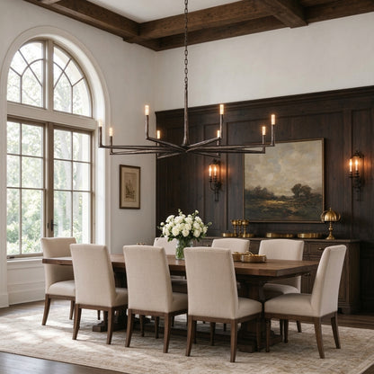 Astraea Hand-Forged Brass Chandelier