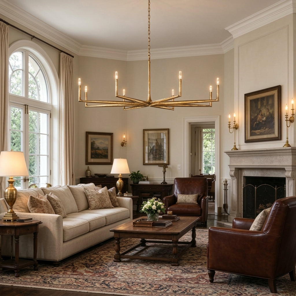 Astraea Hand-Forged Brass Chandelier