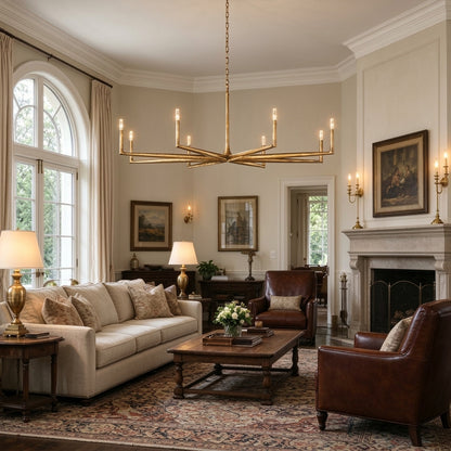 Astraea Hand-Forged Brass Chandelier