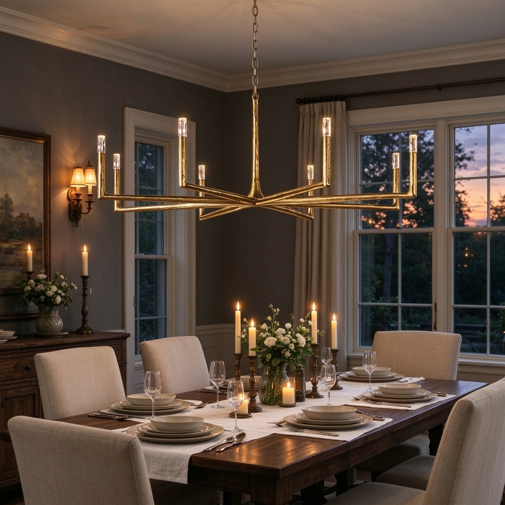 Astraea Hand-Forged Brass Chandelier