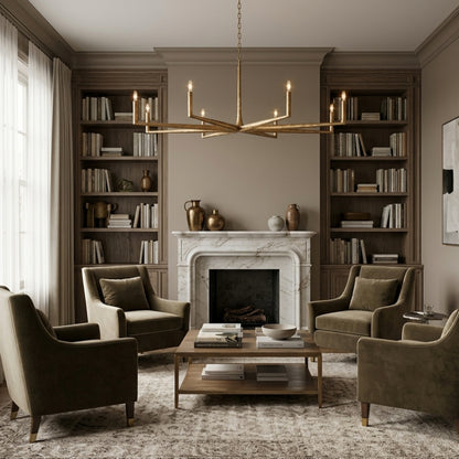 Astraea Hand-Forged Brass Chandelier