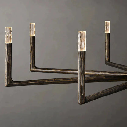 Astraea Hand-Forged Brass Chandelier