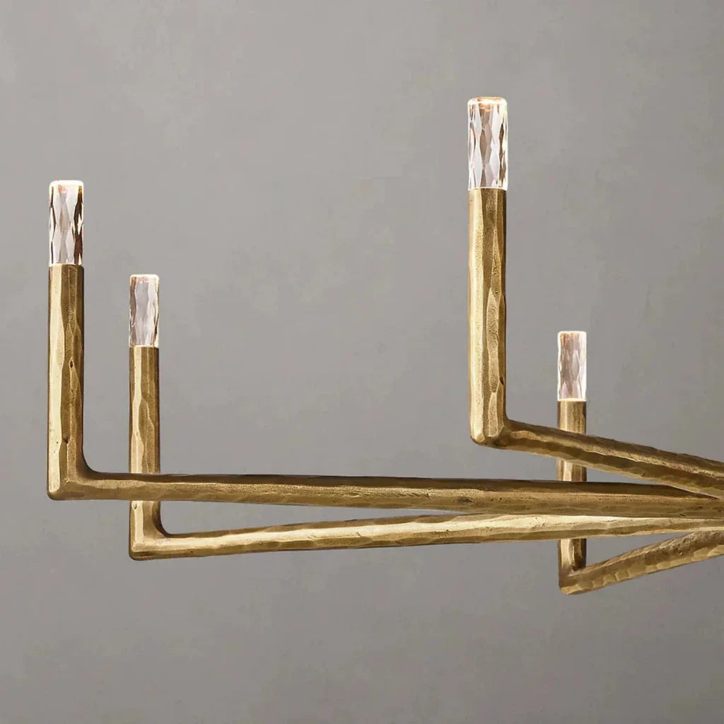 Astraea Hand-Forged Brass Chandelier