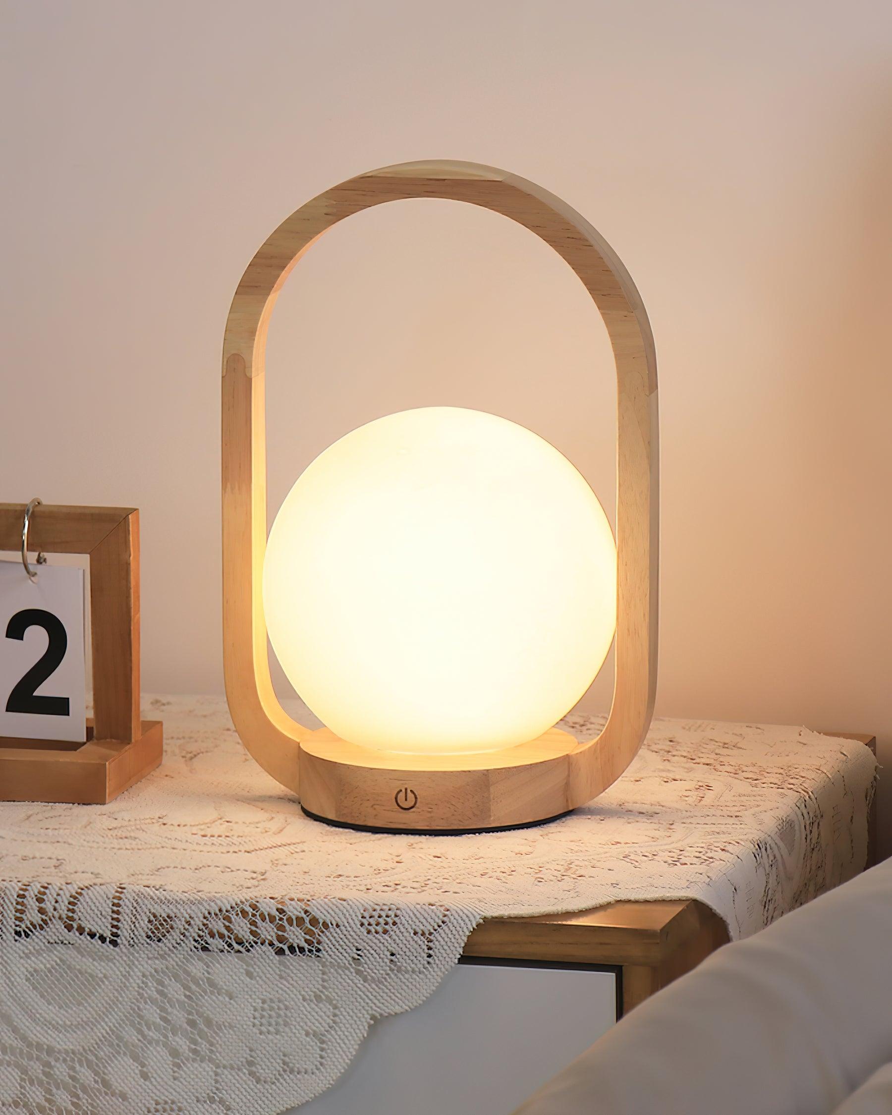 Tavellio Wooden Portable Table Lamp - Loonglight