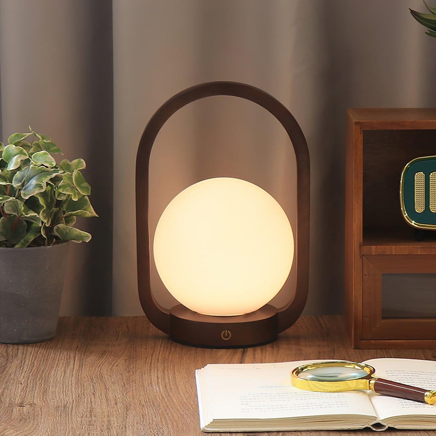 Tavellio Wooden Portable Table Lamp - Loonglight