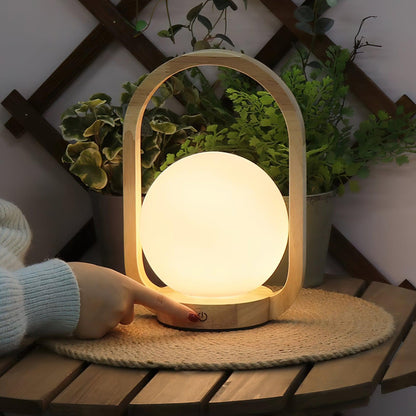 Tavellio Wooden Portable Table Lamp - Loonglight