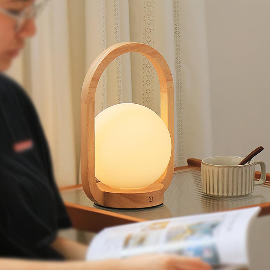 Tavellio Wooden Portable Table Lamp - Loonglight