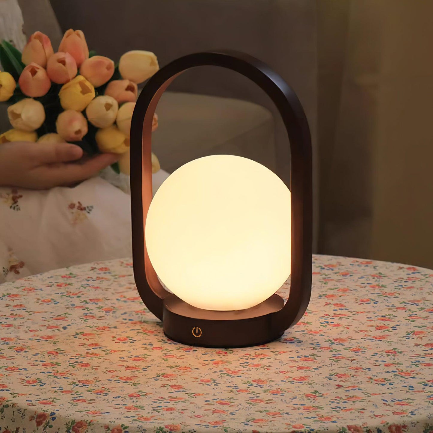 Tavellio Wooden Portable Table Lamp - Loonglight